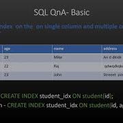SQL QNA 1 How To Create An Index On The Single Column Or Multiple Columns In SQL