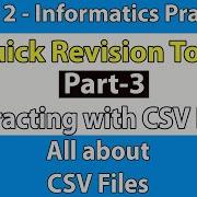 IP Revision Tour Term 1 Part 3 Interacting With CSV Files In Python CSVFiles