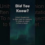 Unity S Quaternion Facing A Target