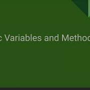 AP CS A Unit 5 Lesson 6 Static Variables And Methods