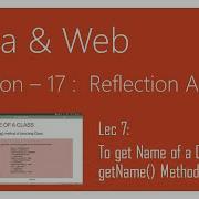 Reflection API In Java 7 To Get Name Of A Class GetName Method In Java