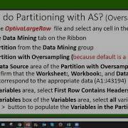BUSA 6315 Partitioning With Oversampling