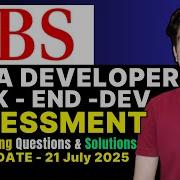 UBS Technical Test Back End Java Developer Advanced Hackerrank Assessment 2025
