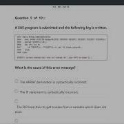 Array Subscript Out Of Range Sample Question For Clinical Trials Programming Exam