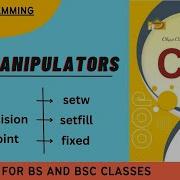Manipulators In C Endl Setw Setprecision Setfill Showpoint Fixed Lecture 28 Urdu Hindi
