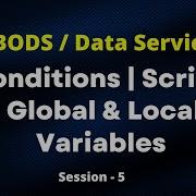 SAP BODS Conditions Scripts Global Variables Local Variables SAP Data Services Tutorials