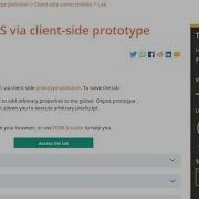 Web Security Academy Prototype Pollution 1 DOM XSS Via Client Side Prototype Pollution