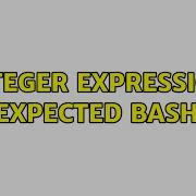 Integer Expression Expected Bash 2 Solutions