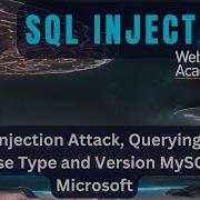 Атака с использованием SQL инъекции запрос типа и версии базы данных MySQL и Microsoft