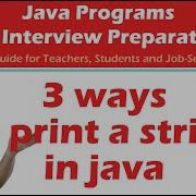 3 Ways To Print String In Java Java Programs For Interview Preparation