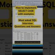 Как использовать Select Case в SQL с примерами Coding Sql Sqlqueries Shorts Sqlinterview