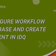 How To Configure Workflow Database And Create Content In Data Quality