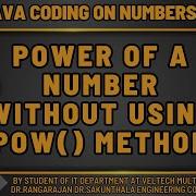 POWER OF A NUMBER WITHOUT USING POW METHOD USING JAVA IN TAMIL