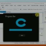 Using Metro Progress Bar In C