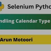 Handling Calendar Type 4 In Selenium Python Selenium Python