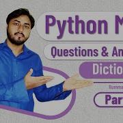 Python MCQ Dictionary