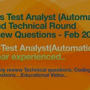 Infosys Second Technical Round Test Analyst Automation Interview Questions And Answers 2025