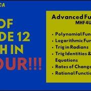 All Of Grade 12 Math Advanced Functions IN 1 HOUR Part 1