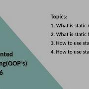Object Oriented Programming In PHP Part6 Static Members