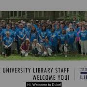 Duke University Libraries Virtual Orientation Fall 2020