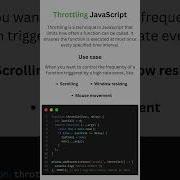 Throttling In JavaScript