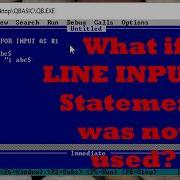 LINE INPUT Statement In QBasic Video Tutorial