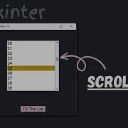 How To Use A Scrollbar Python