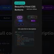Beautiful Html CSS Buttons Coding Htmlcss Learnhtml5andcss3
