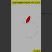 Draw Apple Logo Using Python Turtle Shorts Paishot Youtubeshorts