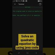 Solve Quadratic Equation Roots And Delta By Using Java Code Java Programming Solve Quadratic