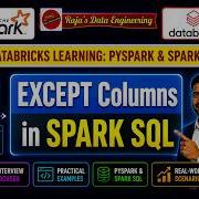 119 Databricks Pyspark Spark SQL Except Columns In Select Clause