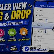 ANDROID RECYCLERVIEW DRAG DROP ITEM TUTORIAL IN JAVA
