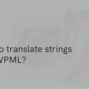 WPML String Translation