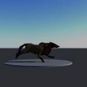 Low Poly Lone Wolf 3D Animated Run Cycle