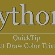 QuickTip 403 Python Pyglet Tutorial Draw GL Triangle With Color Gradient Vertices