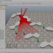 Demonstration Of Potential Fields To Avoid Obstacles With A Fixed Target CoppeliaSim V REP