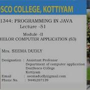 PROGRAMMING IN JAVA LECTURE 51 STATIC IMPORTAND USE OF STATIC IMPORT BCA S3