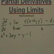 Limit Definition Of A Partial Derivative