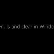 Windows Terminal Commands For Open Ls And Clear