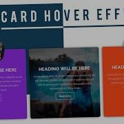CSS Card Hover Effects HTML5 CSS3
