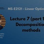 MS E2121 Linear Optimization Lecture 7 1