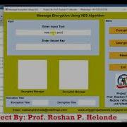 Message Encryption Using AES Algorithm Matlab Project Source Code AES Data Encryption Decryption
