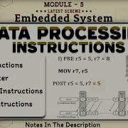 2 Data Processing Instructions Move Arithmetic Logical Instructions Explained Module 5 6th Sem