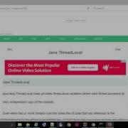 Java ThreadLocal Javapedia Net