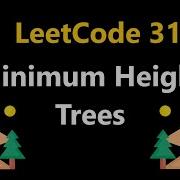 Minimum Height Trees Leetcode 310 Python