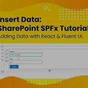 Вставка данных в список с помощью SPFx PnP React JS и TypeScript Настройка SharePoint Framework