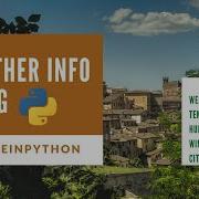 Get Weather Data Using Python