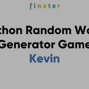 Python Random Word Generator Game