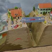 City Model Flood Collapse Dam Breach Experiment Natural Disaster Vs Double Dam