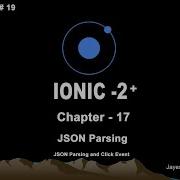 Ionic Tutorial Chapter 17 Json Parsing Basic Concepts